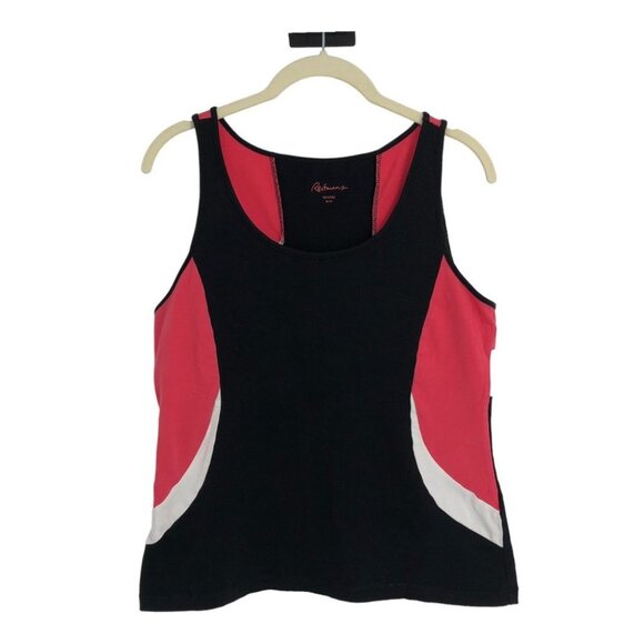 Reitman's Black, Red & White Round neck Athletic Muscle Tank Top size M Petite - Picture 12 of 12